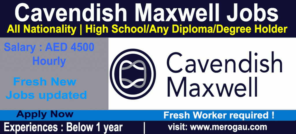 Cavendish Maxwell Jobs For Credit Score Controller Jobs in United Arab Emirates 2022, Online apply with free visa and ticket (Latest New Job Updated).