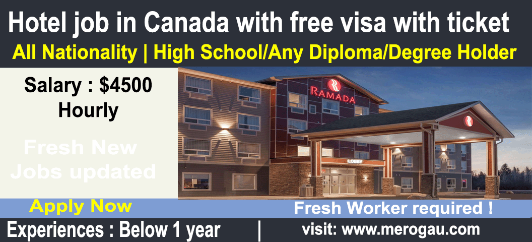 hotel jobs in Canada with free visa sponsorship for foreigners 2022 - online Apply 